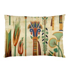 Egyptian Paper Papyrus Hieroglyphs Pillow Case (two Sides) by Sapixe