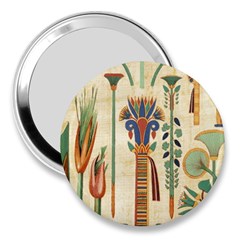 Egyptian Paper Papyrus Hieroglyphs 3  Handbag Mirrors by Sapixe