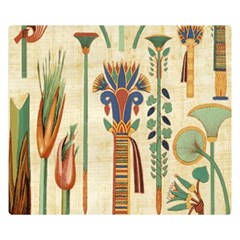 Egyptian Paper Papyrus Hieroglyphs Double Sided Flano Blanket (small)  by Sapixe