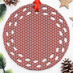 Pattern Star Backround Ornament (round Filigree)