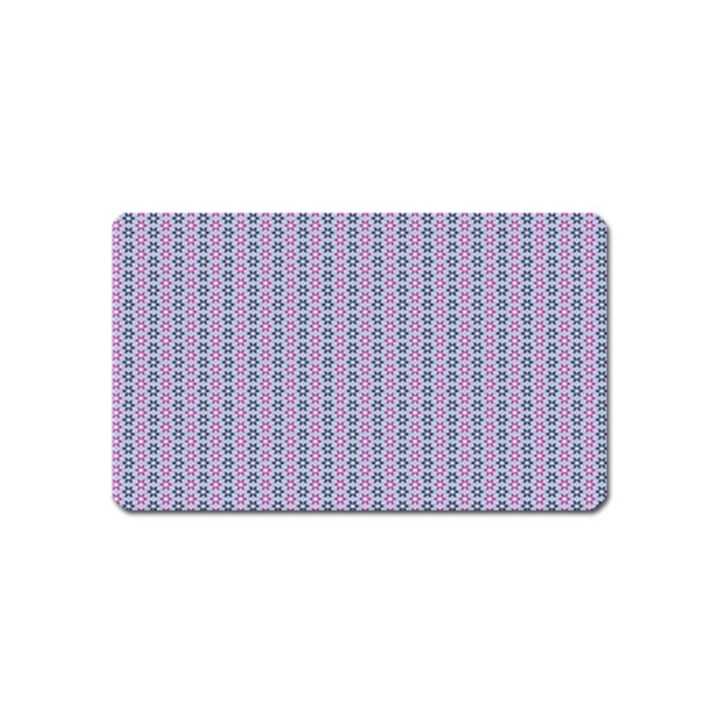 Pattern Star Flower Backround Magnet (Name Card)