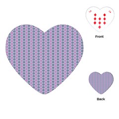 Pattern Star Flower Backround Playing Cards (heart)