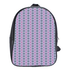 Pattern Star Flower Backround School Bag (xl)