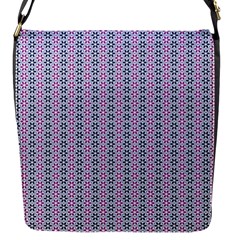 Pattern Star Flower Backround Flap Closure Messenger Bag (s)