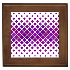 Pattern Square Purple Horizontal Framed Tiles by HermanTelo