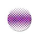 Pattern Square Purple Horizontal Magnet 3  (Round) Front