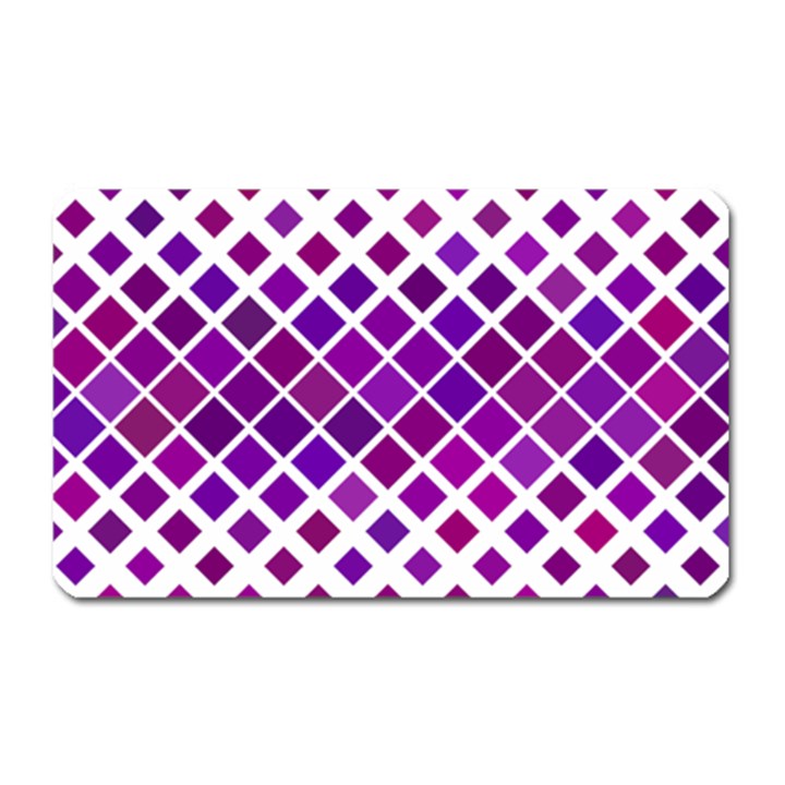 Pattern Square Purple Horizontal Magnet (Rectangular)