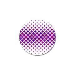 Pattern Square Purple Horizontal Golf Ball Marker (10 Pack)