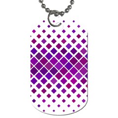 Pattern Square Purple Horizontal Dog Tag (two Sides) by HermanTelo