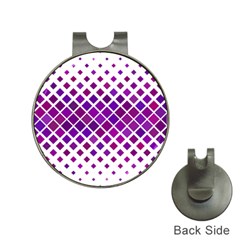 Pattern Square Purple Horizontal Hat Clips With Golf Markers