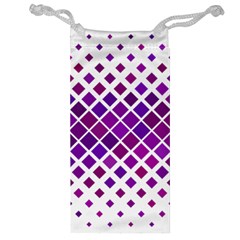 Pattern Square Purple Horizontal Jewelry Bag