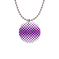 Pattern Square Purple Horizontal 1  Button Necklace