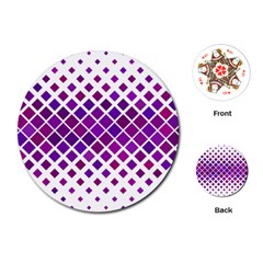 Pattern Square Purple Horizontal Playing Cards (round)