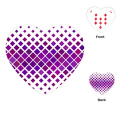 Pattern Square Purple Horizontal Playing Cards (heart) by HermanTelo