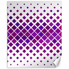 Pattern Square Purple Horizontal Canvas 16  X 20 