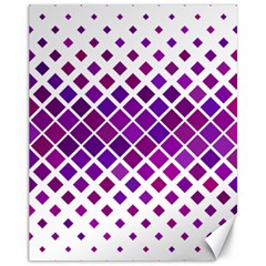 Pattern Square Purple Horizontal Canvas 11  X 14 