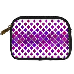 Pattern Square Purple Horizontal Digital Camera Leather Case