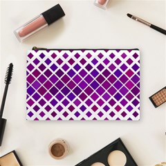 Pattern Square Purple Horizontal Cosmetic Bag (medium)