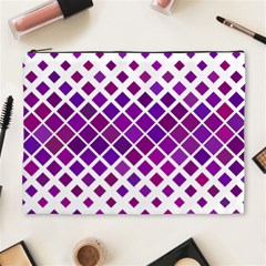 Pattern Square Purple Horizontal Cosmetic Bag (xl)