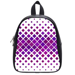 Pattern Square Purple Horizontal School Bag (small)