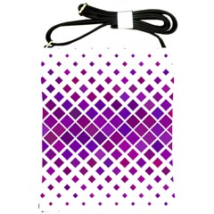 Pattern Square Purple Horizontal Shoulder Sling Bag