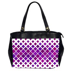 Pattern Square Purple Horizontal Oversize Office Handbag (2 Sides)