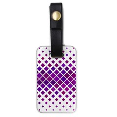 Pattern Square Purple Horizontal Luggage Tag (one Side) by HermanTelo