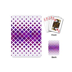 Pattern Square Purple Horizontal Playing Cards (mini)