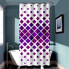 Pattern Square Purple Horizontal Shower Curtain 36  X 72  (stall) 