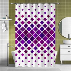 Pattern Square Purple Horizontal Shower Curtain 48  X 72  (small) 