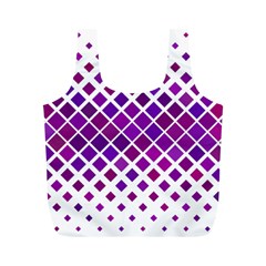 Pattern Square Purple Horizontal Full Print Recycle Bag (m)