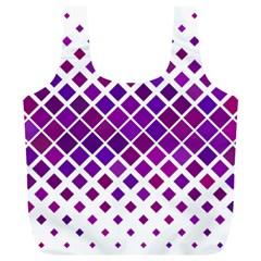 Pattern Square Purple Horizontal Full Print Recycle Bag (xl)