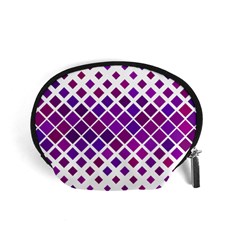 Pattern Square Purple Horizontal Accessory Pouch (small) by HermanTelo