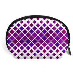 Pattern Square Purple Horizontal Accessory Pouch (large)