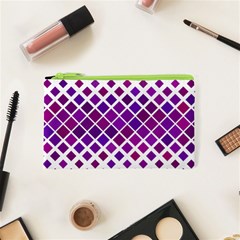 Pattern Square Purple Horizontal Cosmetic Bag (xs) by HermanTelo