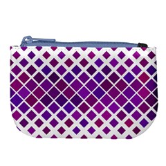 Pattern Square Purple Horizontal Large Coin Purse