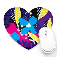 Pattern Leaf Polka Leaves Heart Mousepads