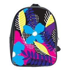 Pattern Leaf Polka Leaves School Bag (large)