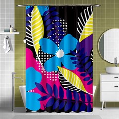 Pattern Leaf Polka Leaves Shower Curtain 48  X 72  (small) 