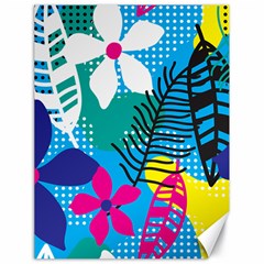 Pattern Leaf Polka Flower Canvas 18  X 24  by HermanTelo