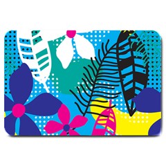 Pattern Leaf Polka Flower Large Doormat 