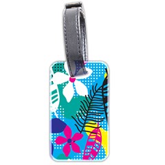 Pattern Leaf Polka Flower Luggage Tag (two Sides)