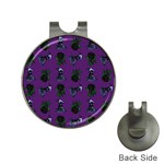 Gothic Girl Rose Purple Pattern Hat Clips with Golf Markers Front