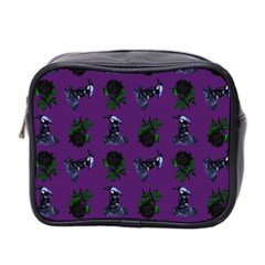 Gothic Girl Rose Purple Pattern Mini Toiletries Bag (two Sides) by snowwhitegirl