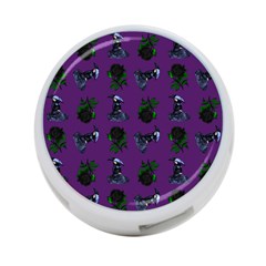 Gothic Girl Rose Purple Pattern 4-port Usb Hub (two Sides) by snowwhitegirl