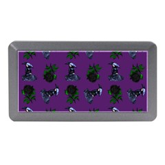 Gothic Girl Rose Purple Pattern Memory Card Reader (mini) by snowwhitegirl