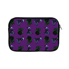 Gothic Girl Rose Purple Pattern Apple Ipad Mini Zipper Cases by snowwhitegirl