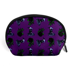 Gothic Girl Rose Purple Pattern Accessory Pouch (large)