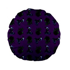 Gothic Girl Rose Purple Pattern Standard 15  Premium Flano Round Cushions by snowwhitegirl