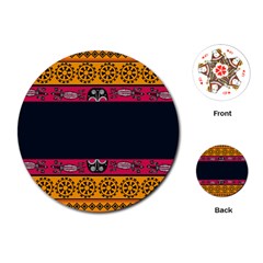 Pattern Ornaments Africa Safari Playing Cards (round) by HermanTelo